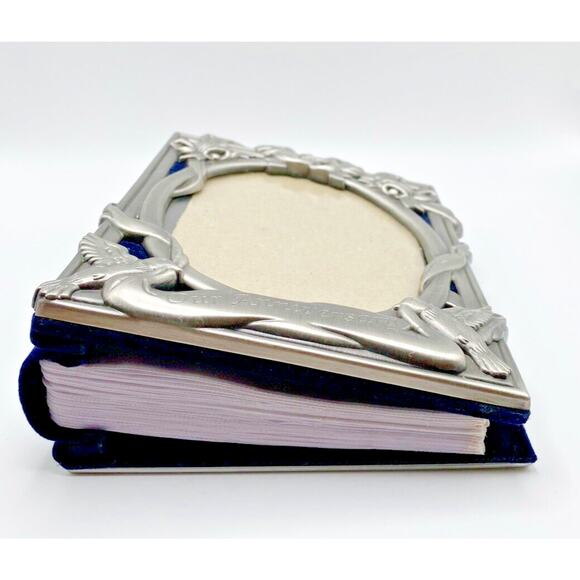 Photo Album Pewter Finish Anniversary Frame Holds 80 4x6 Photos Wedding Gift - Picture 2 of 10